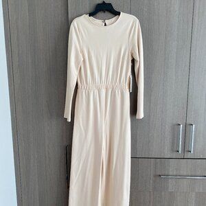 Cream Long Sleeve Wide-Leg NWT Jumpsuit